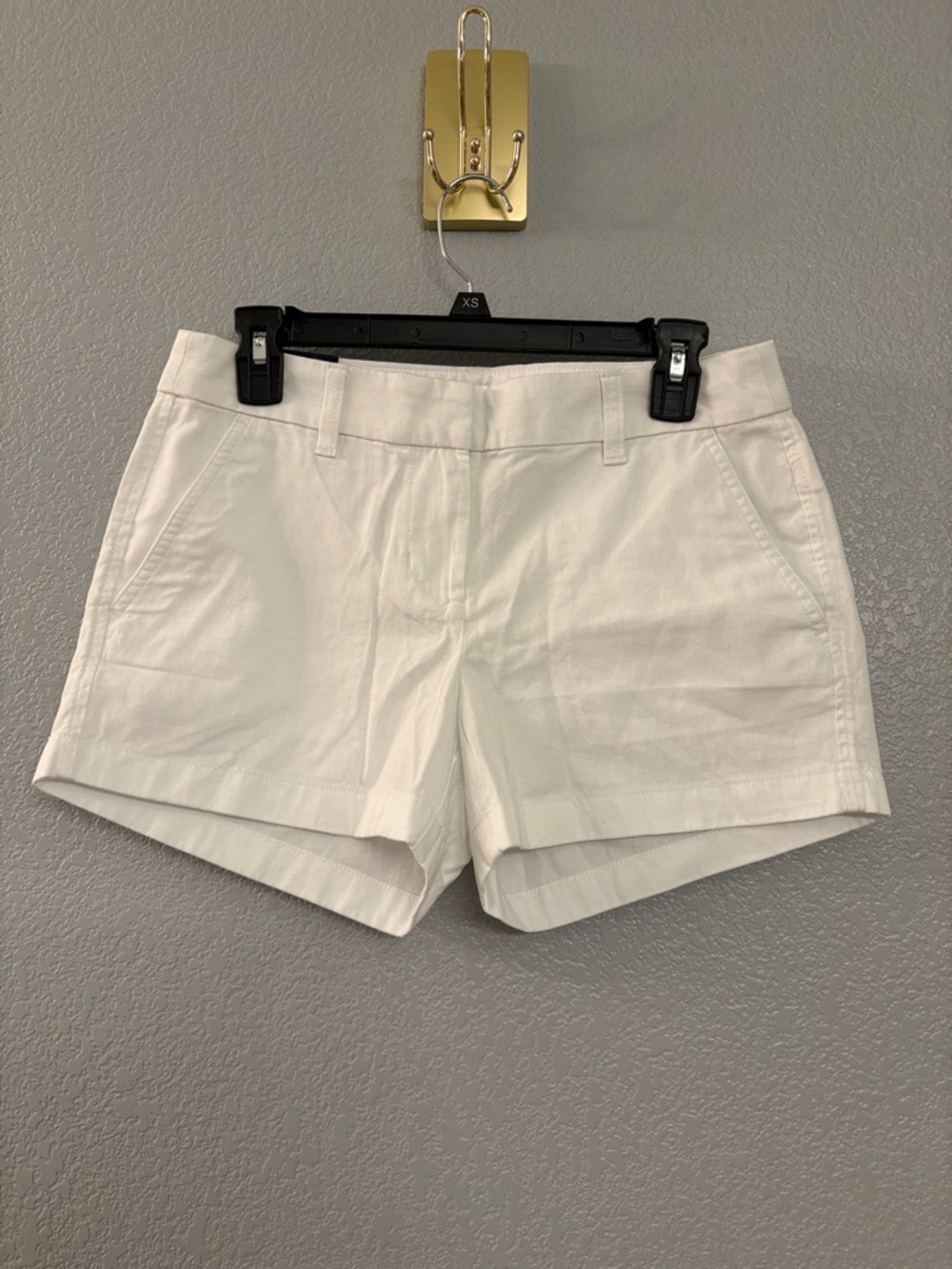 J. Crew White Cotton Tailored Bermuda Shorts